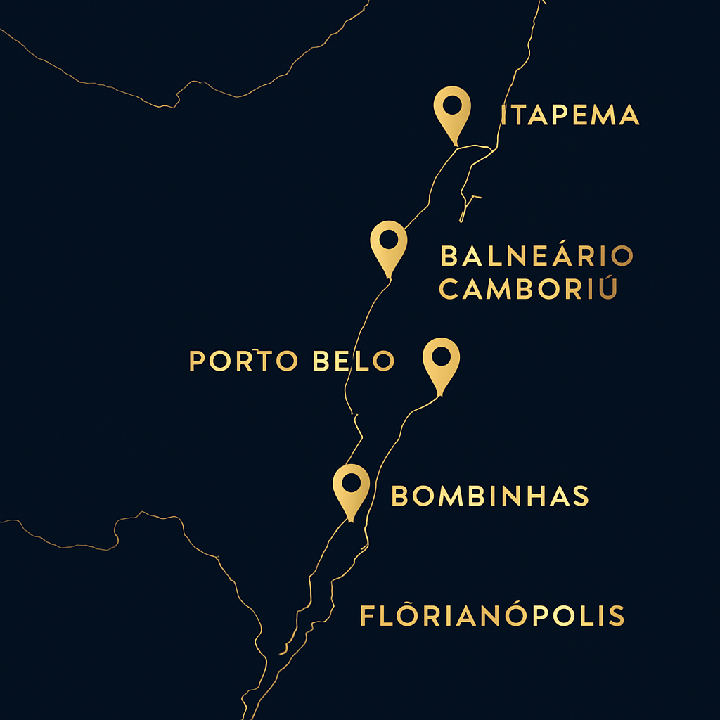 Mapa de localização regional - Santa Catarina